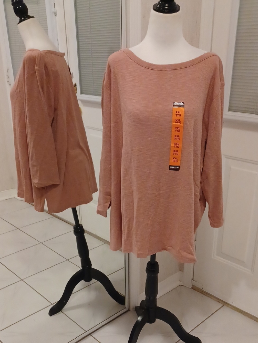 4/$40 New Dusty Rose 3/4-Sleeve Tee - Size XXL